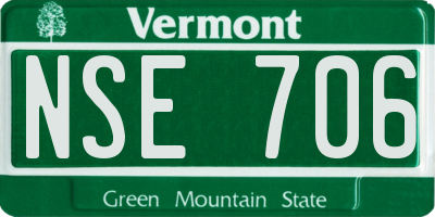 VT license plate NSE706