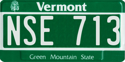 VT license plate NSE713