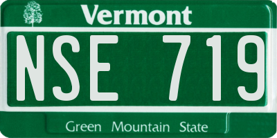 VT license plate NSE719