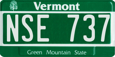 VT license plate NSE737