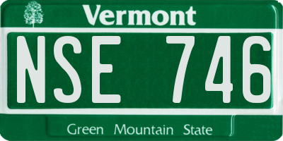 VT license plate NSE746