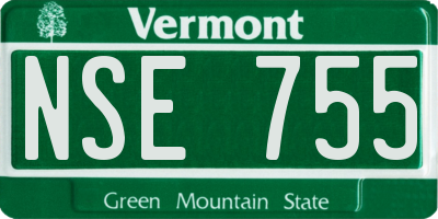 VT license plate NSE755