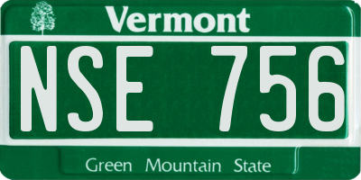 VT license plate NSE756