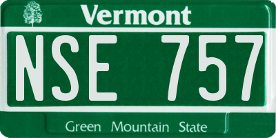 VT license plate NSE757