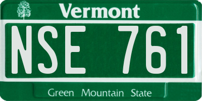 VT license plate NSE761