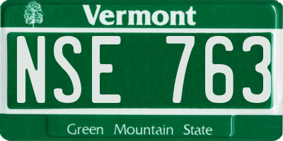 VT license plate NSE763