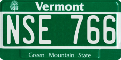 VT license plate NSE766