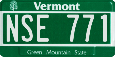 VT license plate NSE771
