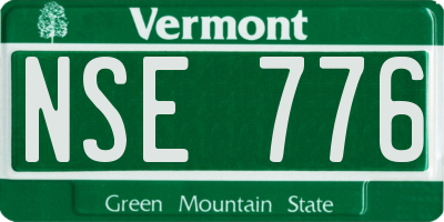 VT license plate NSE776