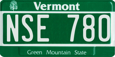 VT license plate NSE780
