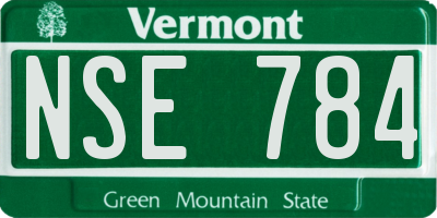 VT license plate NSE784