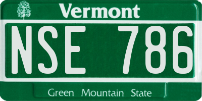 VT license plate NSE786