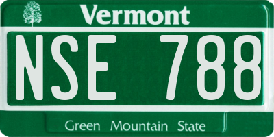 VT license plate NSE788