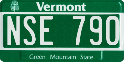 VT license plate NSE790