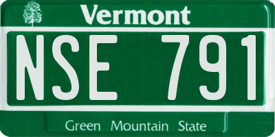 VT license plate NSE791
