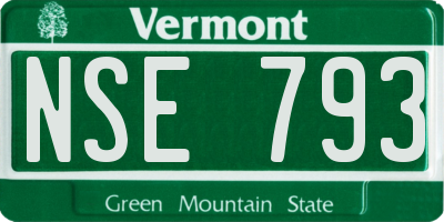 VT license plate NSE793