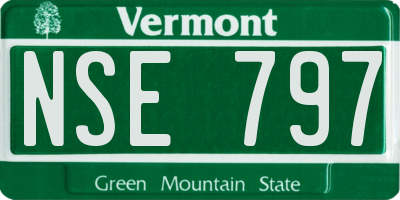 VT license plate NSE797