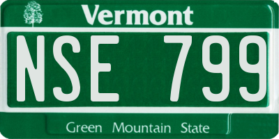 VT license plate NSE799