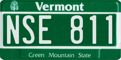 VT license plate NSE811