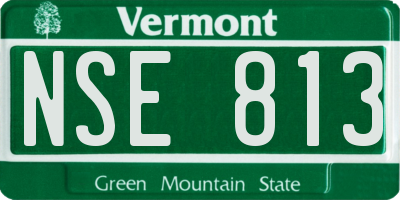 VT license plate NSE813