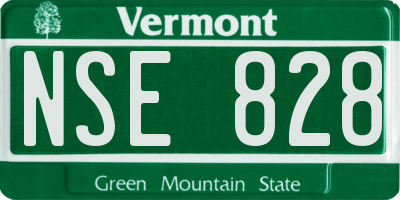 VT license plate NSE828