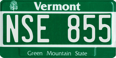 VT license plate NSE855