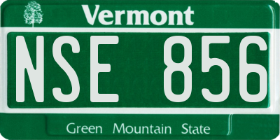 VT license plate NSE856
