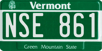 VT license plate NSE861