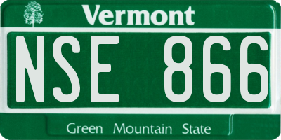 VT license plate NSE866