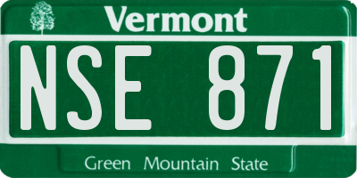 VT license plate NSE871