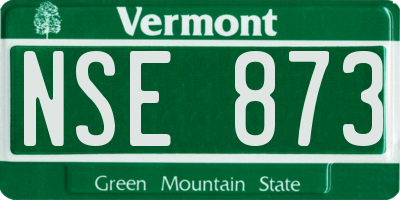 VT license plate NSE873