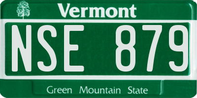 VT license plate NSE879