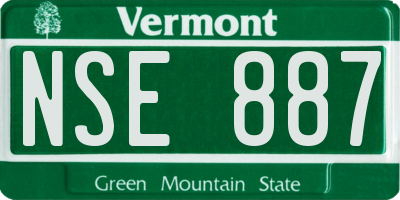 VT license plate NSE887