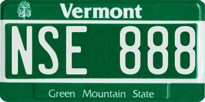 VT license plate NSE888