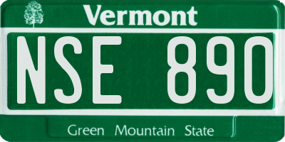 VT license plate NSE890
