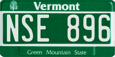 VT license plate NSE896
