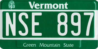 VT license plate NSE897
