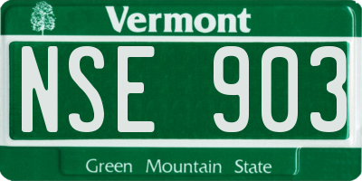 VT license plate NSE903