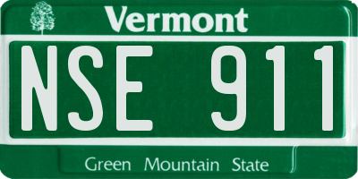 VT license plate NSE911