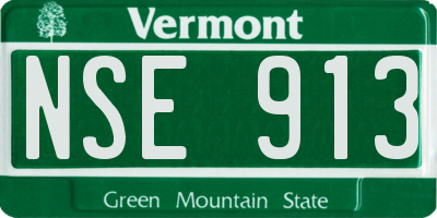 VT license plate NSE913