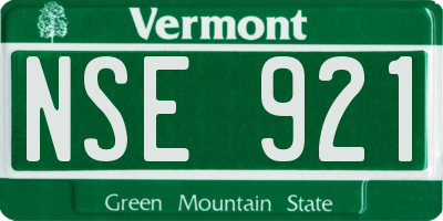 VT license plate NSE921