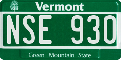 VT license plate NSE930