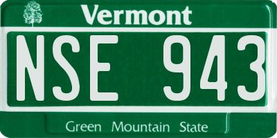 VT license plate NSE943