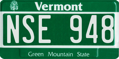 VT license plate NSE948