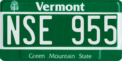 VT license plate NSE955