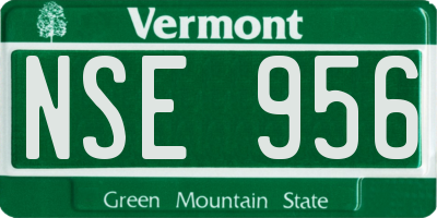 VT license plate NSE956