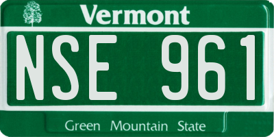 VT license plate NSE961