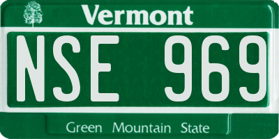 VT license plate NSE969