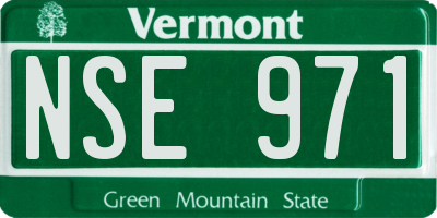 VT license plate NSE971