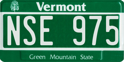 VT license plate NSE975